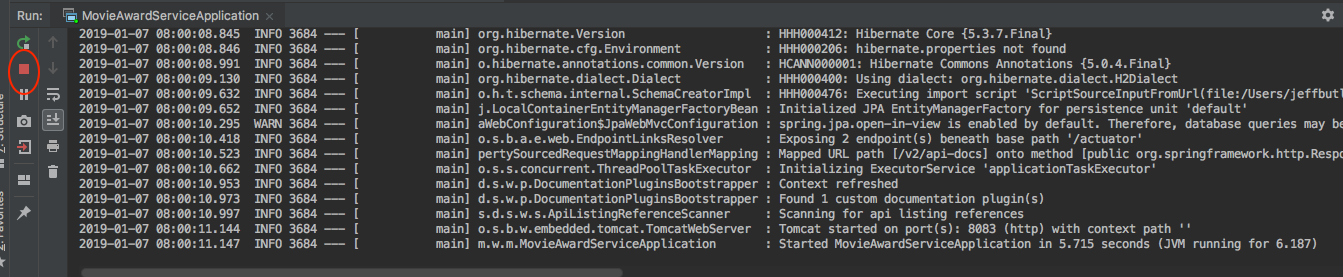 Stopping Spring Boot in IntelliJ